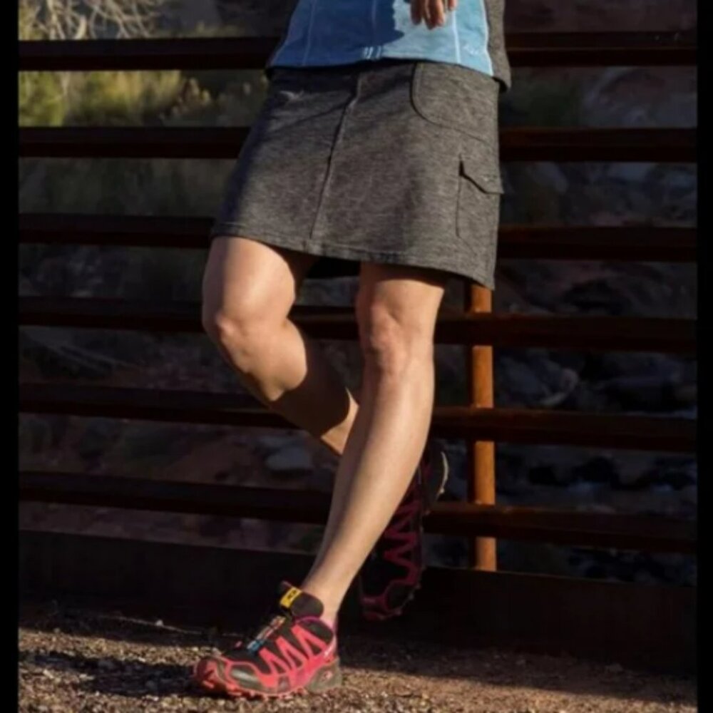KÜHL Women's Mova Skort Medium Heather Black Pockets